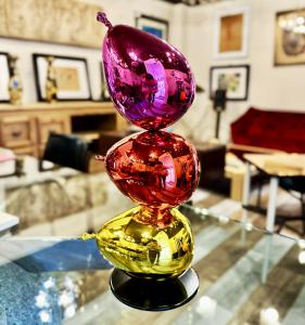 Philippe Berry, bronze and colored silver sculpture, "Ballons de Foire," ed. 2/8 pieces, 2018
