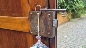 Armadio credenza antico emiliano Carlo X in noce - Foto 7