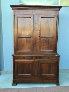 Antica Credenza Doppio Corpo in Ciliegio - Restaurata (in corso d'opera)_car 2380