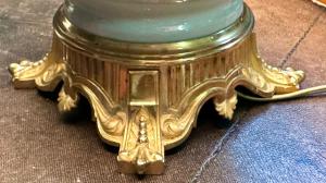 Coppia di Lampade da Tavolo in Porcellana Celadon e Bronzo Dorato – XIX secolo - Foto 10