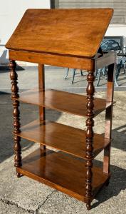 🥇Libreria a Giorno Etagere Antica in Noce Piano a Leggio Epoca 1825-30🥇
