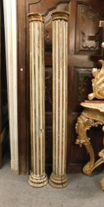 dars344 - n. 2 wooden columns, measuring cm 25 x cm 196 h