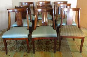 SEDIE GONDOLE IN LEGNO DI NOCE epoca ‘800