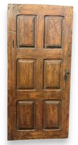 PTI764 - Porta antiga em nogueira, com seis painéis entalhados, época do século XVIII, medidas cm L 92 x A 195