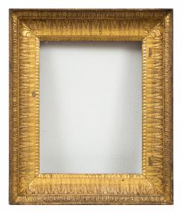 Antiker napoleonischer Empire-Rahmen aus vergoldetem und geschnitztem Holz. Zeitraum: Anfang des 19. Jahrhunderts.