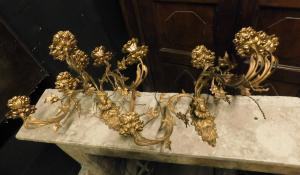  lamp166 - coppia di appliques in bronzo, XIX secolo, misurano cm l 50 x h 40 