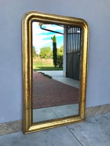 Gilded Louis Philippe Leaf Mirror - Restored (work in progress)_car 2485