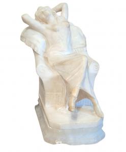 " FIGURA FEMMINILE SU POLTRONA" - GIUSEPPE GAMBOGI - (1862 - 1933)