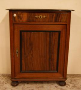 Antique Biedermeier walnut cabinet from the 1800s