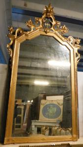 SPECC538 - Specchiera in legno dorato, misure cm L 150 x H 245  