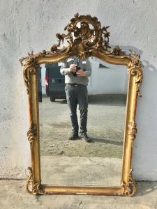 Charles X mirror with crest - Restored (work in progress)_car 2587