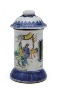 Frasco de rapé em porcelana marcado na base, China, século XIX