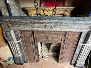 Louis XVI marble fireplace frame