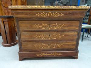 Cassettone in palissandro  intarsiato Carlo X Francia prima metà 1800 - Foto 9
