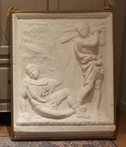 ALTO-RELEVO ART DÉCO EM GESSO CAIM E ABEL