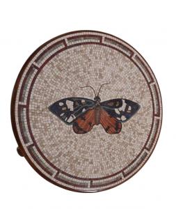 Tavolino rotondo con piano in mosaico - Foto 5