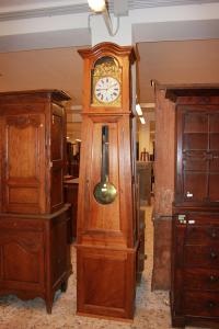 Orologio francese di metà 1800 stile Provenzale in legno di rovere