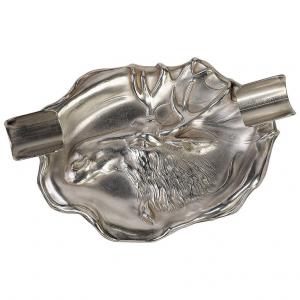 Cinzeiro de prata com alce - A/2736