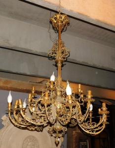 lamp209 - Kronleuchter zweite Hälfte des 19. Jahrhunderts, Maße: cm 100 x H 135