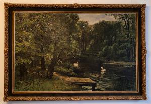 Magistrale e decorativo dipinto di gusto impressionista russo di ragguardevoli dimensioni