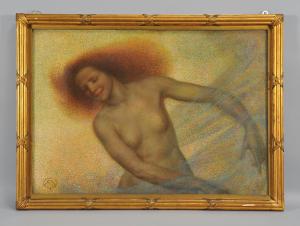 Alfonso Quarantelli, Junge Frau, signiertes und datiertes Pastell