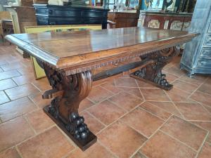 17th-century style walnut table
