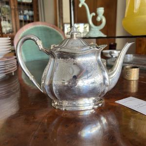 Antigo Bule Inglês em Prata, Prateado Sheffield, Cafeteira 800