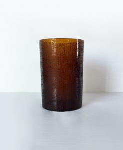 Vaso in vetro di Murano ambra
