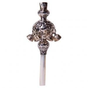 English silver baby rattle - A/16 -