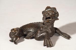 Severo da Ravenna (Padova 1496 c.a - 1543), Calamaio in sembianze di Mostro Marino in bronzo