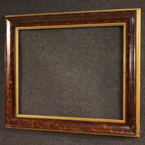Cornice italiana in legno scolpito laccato dorato del XX secolo - Foto 5