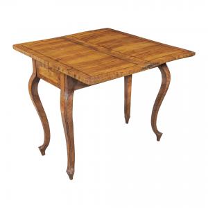 Olive wood veneered game table. Tuscany, 18th century.