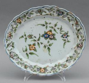 Bassano ceramic tray, 18th century
