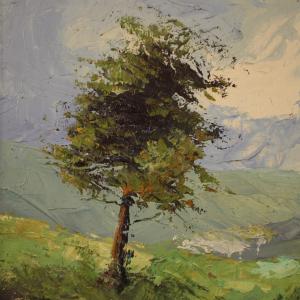 Cuadro italiano firmado, paisaje campestre del siglo XX - Foto 10