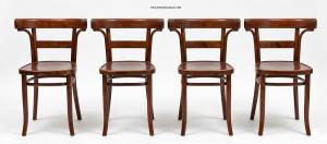  Rara serie di quattro poltroncine da teatro di Michael Thonet marchiate originali ed integre. Produzione 1880-85 c.a