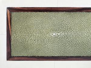 Coppia di lampade Decò 1930 - pergamena, legno, galuchat - Foto 8