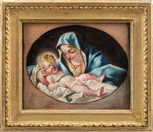 Pittore veneto (XVIII secolo) - Madonna con Bambino.