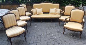 Antique lacquered Venetian living room set