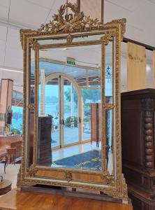 Specchio - Specchiera del 700 con cornice foglia oro H 180 - L 110