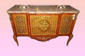 Antico stupendo comò francese del 1800 Luigi XV intarsiato