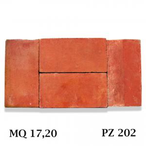 Antique terracotta flooring, 40.5x20.5/21 cm