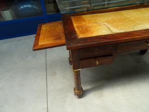 Scrivania in stile Impero in mogano Napoleone III con bronzi fine "800 francese - Foto 5