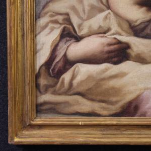 Tableau italien ancien du 17ème siècle, Vierge à l'Enfant - Foto 7
