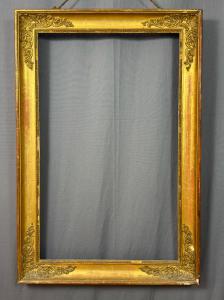 Großer goldener Empire-Rahmen, italienisch, vergoldetes Holz, um 1800-10