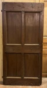 PTIR473 - Porta da interno rustica in noce, epoca '800, luce cm L 83 x H 183
