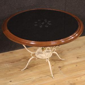 Mesa de centro francesa de design em metal pintado