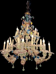 Murano-Glasluster mit 27 Lichtern