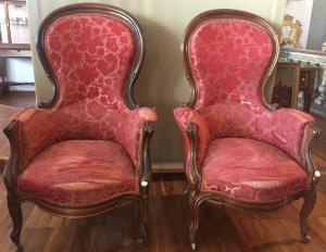 Coppia bergere francesi del 1800 stile Luigi Filippo di ritappezzare