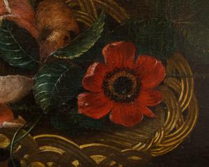 Schule des 18. Jahrhunderts, Stillleben mit einem Blumenkorb - Foto 6