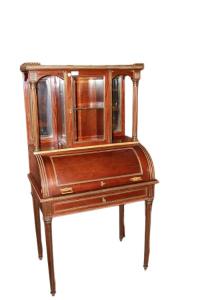 Cabinet Scrittoio Francese di metà 1800 Stile Luigi XVI in Mogano